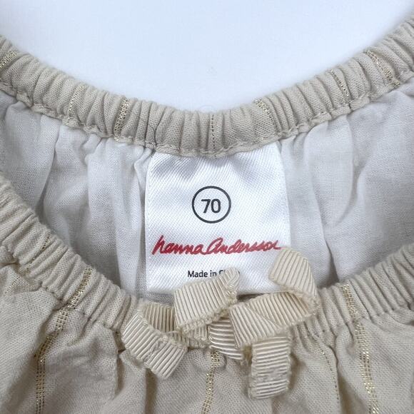 Hanna Andersson Gold Striped Dress - Picture 3 of 6